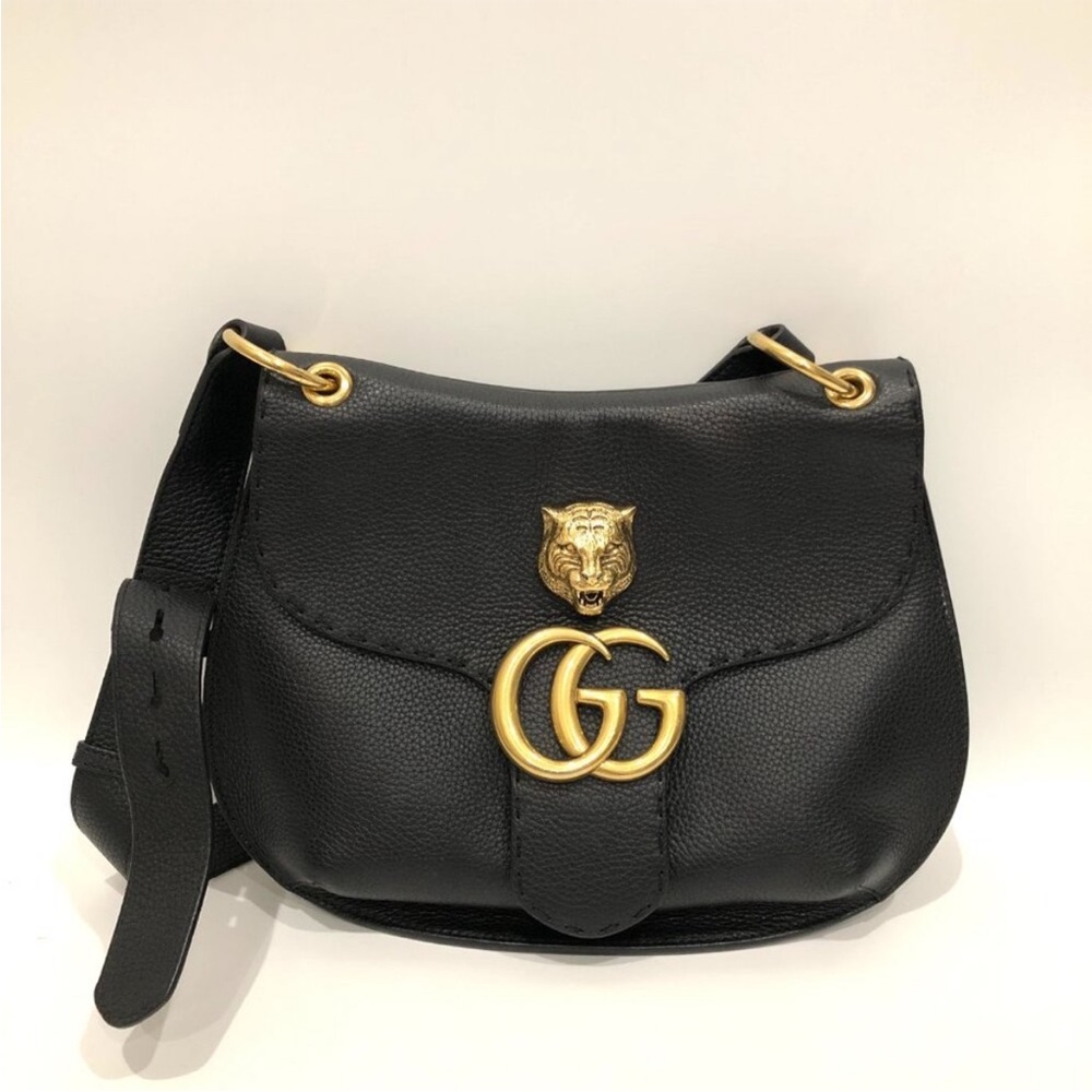 Gucci Pebble Leather Animalier Shoulder Bag w/dustbag EUC - Picture 3 of 13